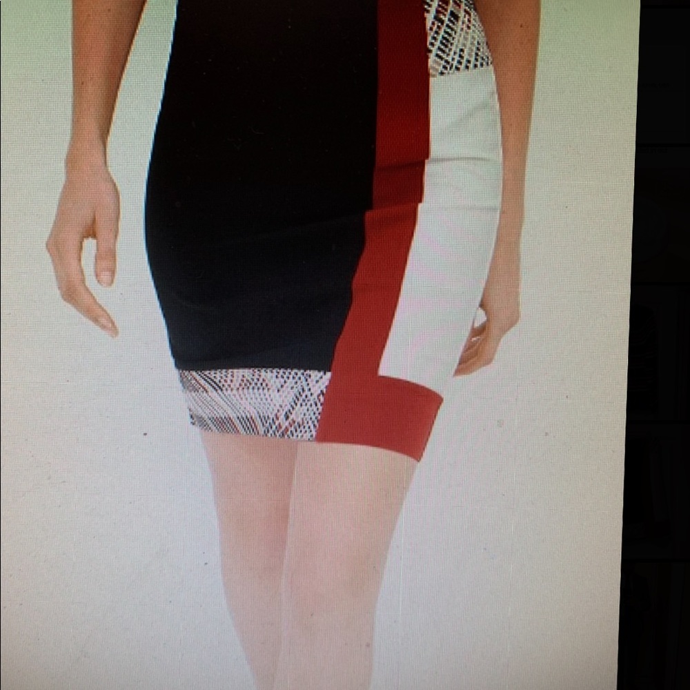 WHITE HOUSE BLACK MARKET COLORBLOCK EMBROIDERED PENCIL SKIRT SIZE 4 NWT! - Picture 2 of 5